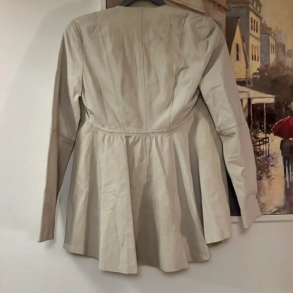 EUC illia leather draped leather jacket Size 4
